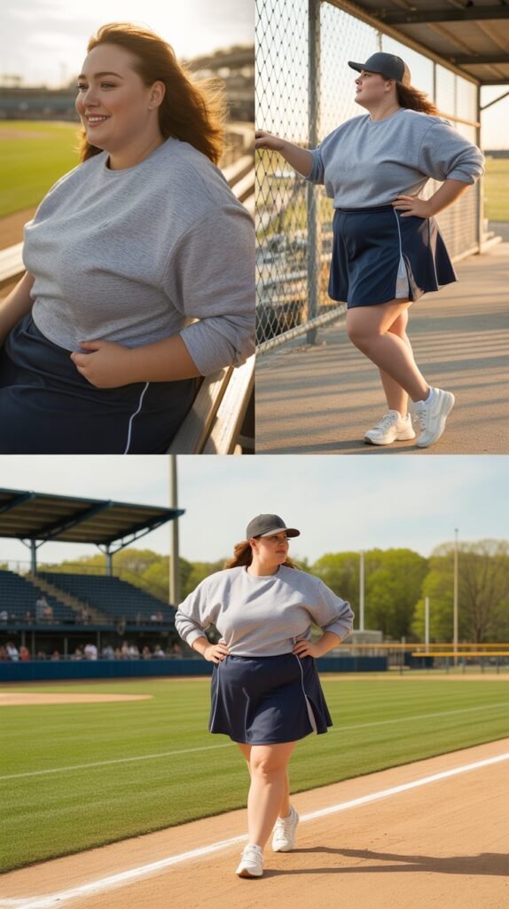 Sweatshirt and Skort Sporty Mix