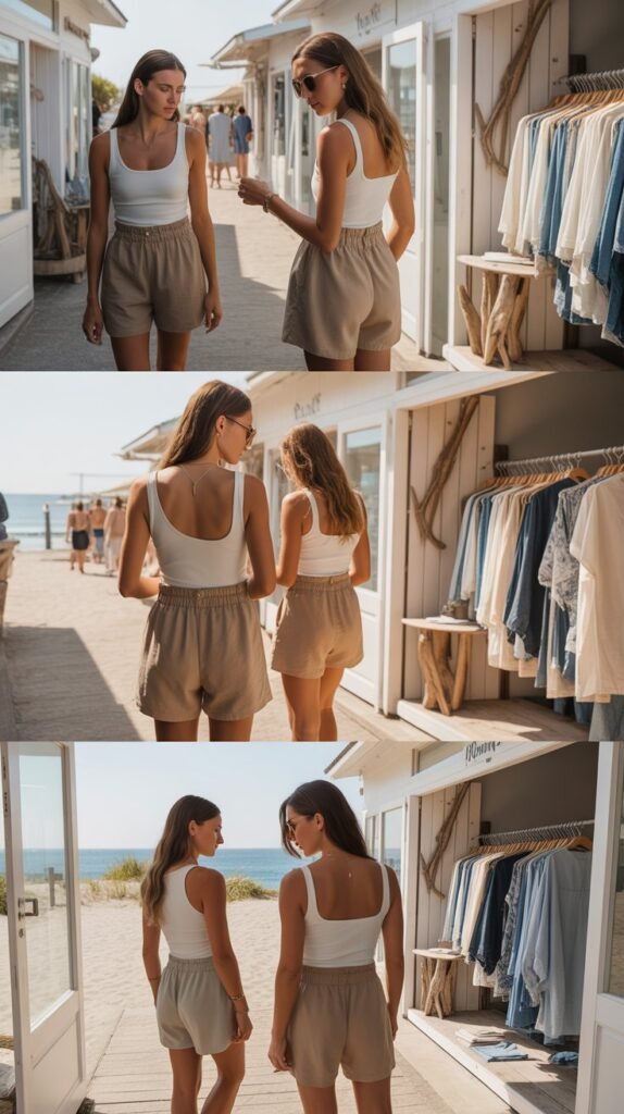  Paperbag Waist Shorts with Fitted Tank