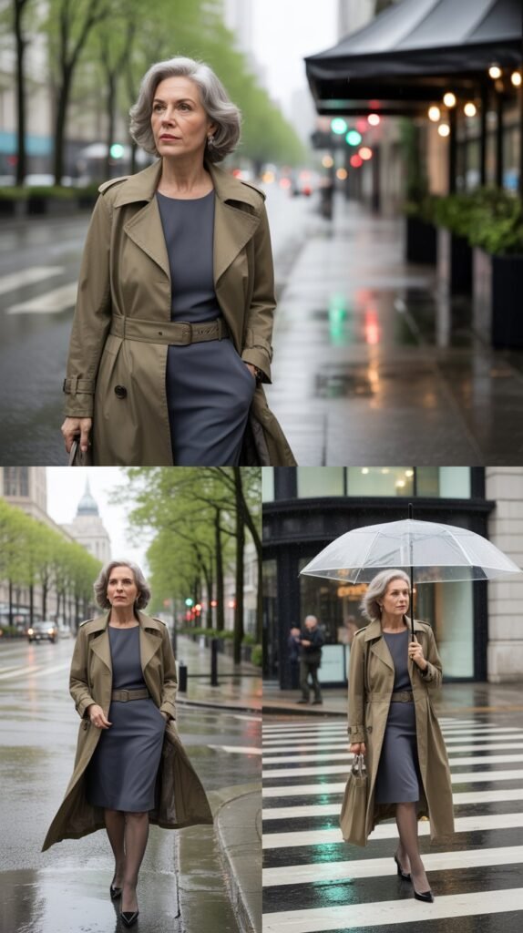 Trench Coat Over Casual Dress