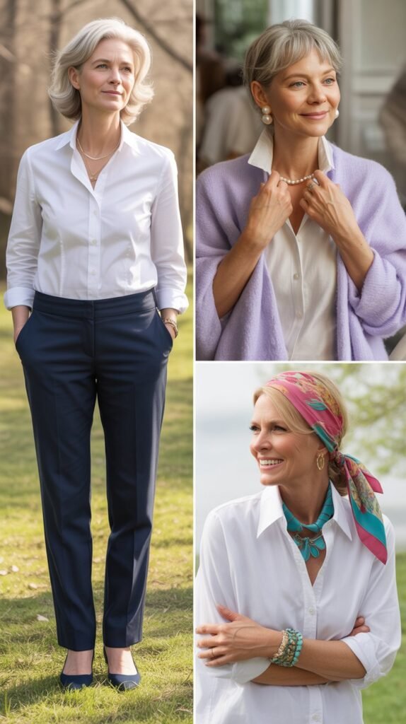 Classic White Shirt with Modern Touches