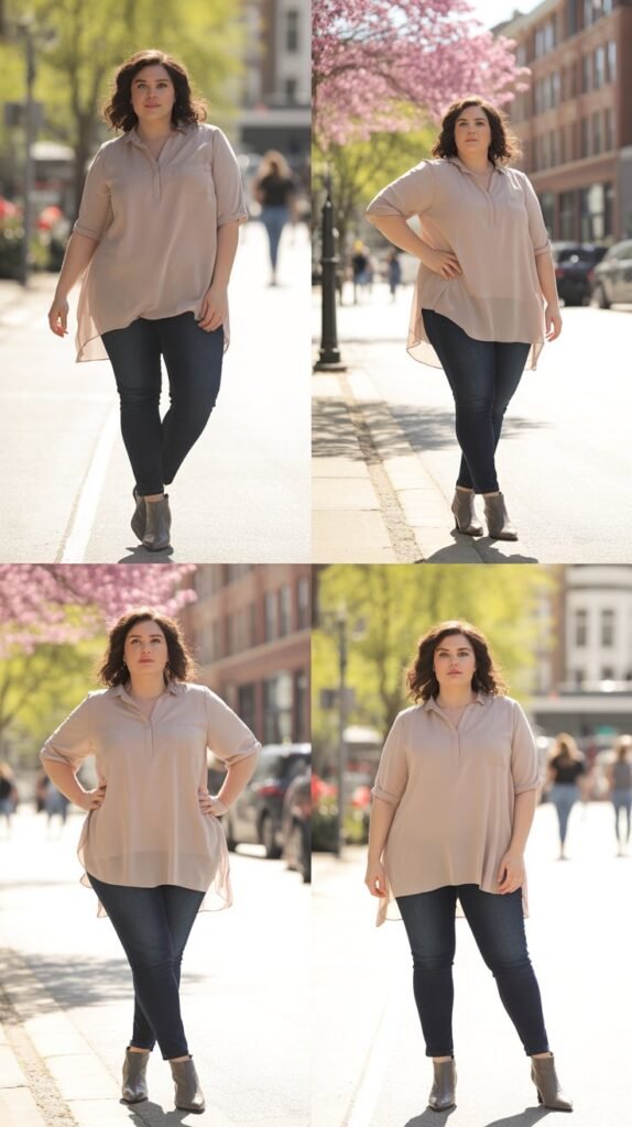 Tunic Blouse with Skinny Jeans