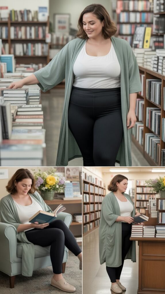  Longline Cardigan with Tank and Leggings