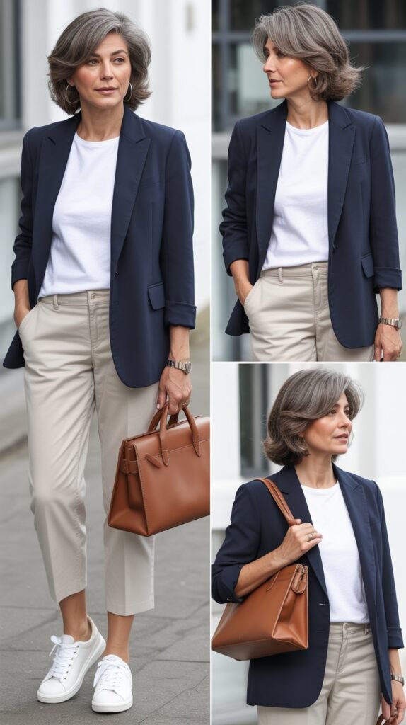 Tailored Blazer with Cropped Pants