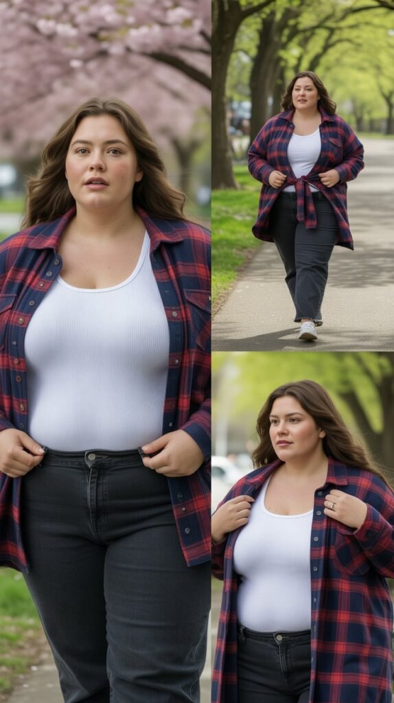 Shacket Over Tank and Jeans