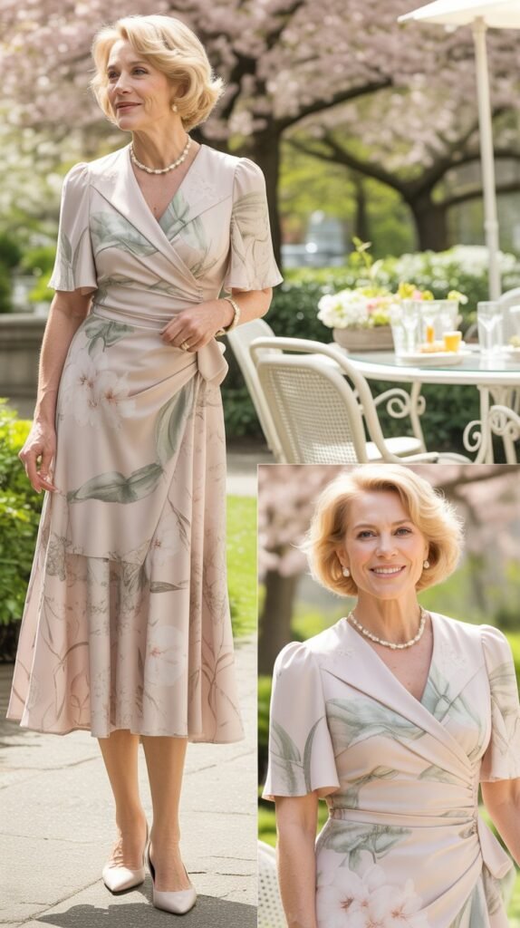 Wrap Dress in Soft Prints