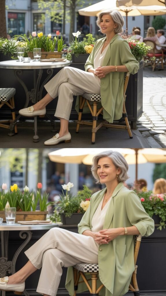 Cropped Pants with Tunic Top