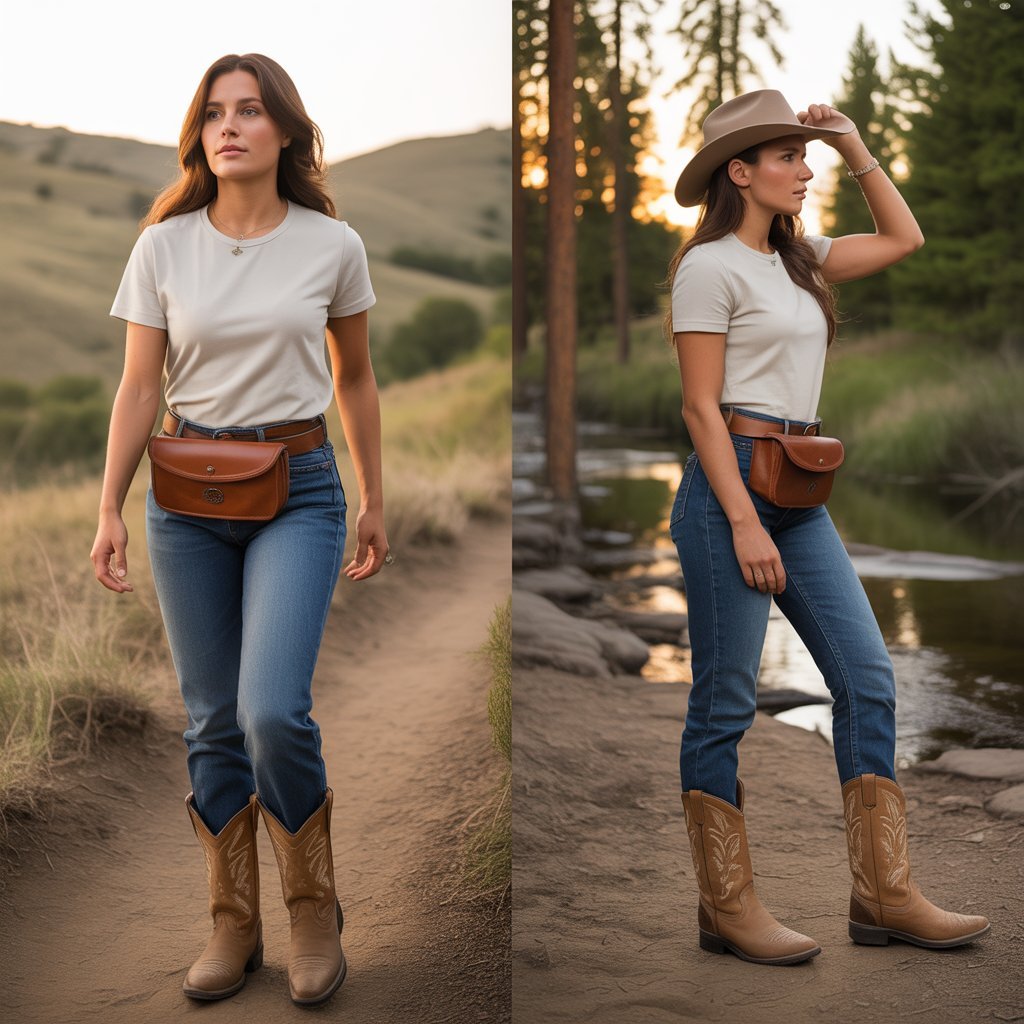 Leather Belt Bag with Casual Ensemble