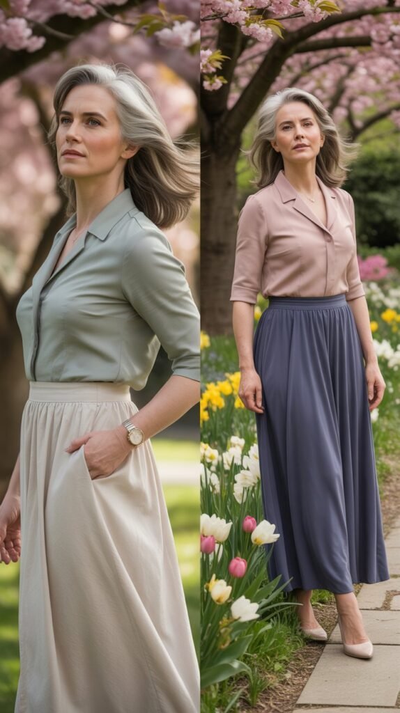 Maxi Skirt with Fitted Top