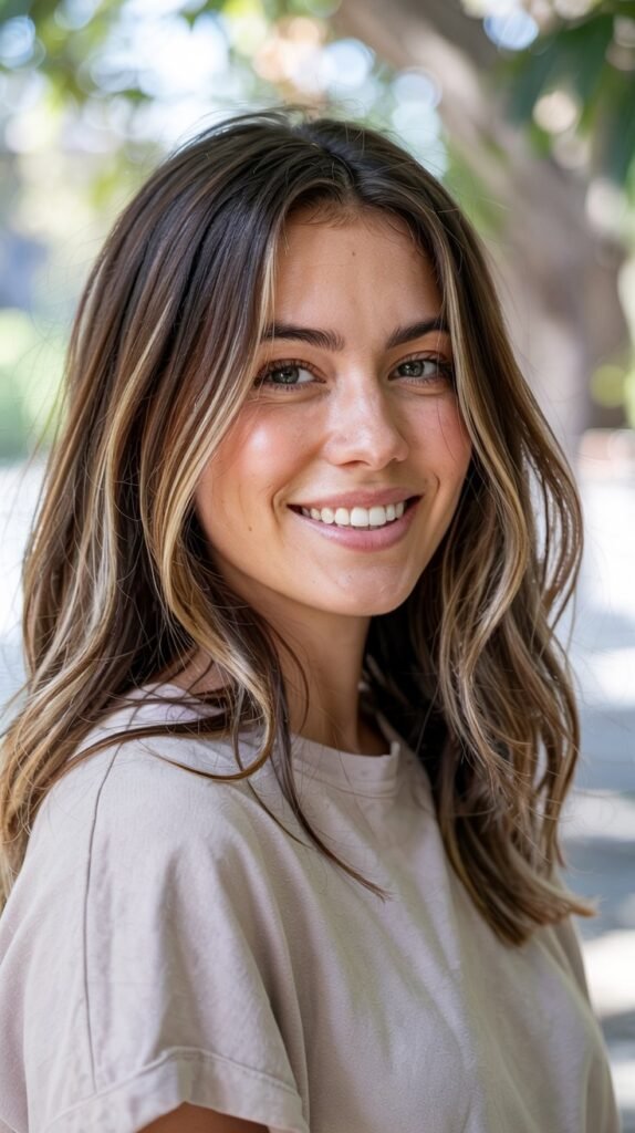 Cool Brown With Mushroom Blonde Balayage