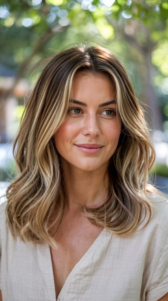 Buttery Blonde Balayage for Warm Skin Tones