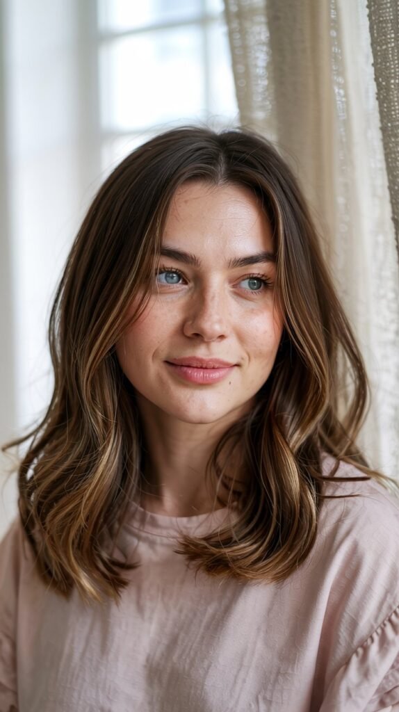 Warm Brown Hair With Hazelnut Balayage