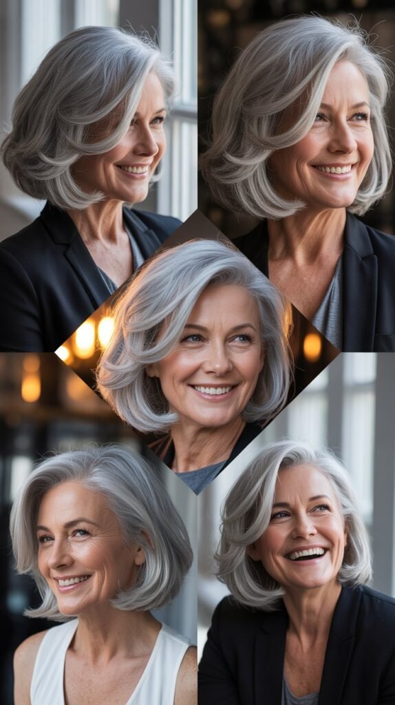 The Elegant Silver Fox Bob