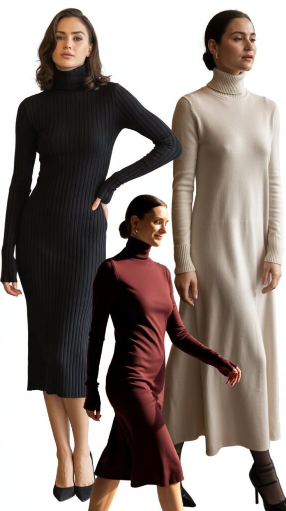 Turtleneck Dress Sophistication