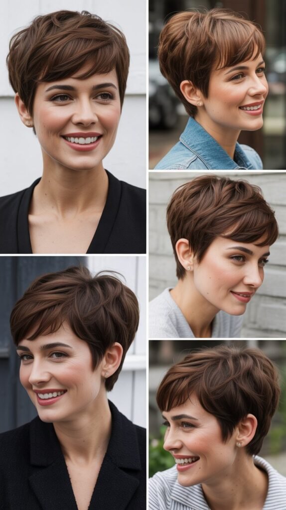 Classic Pixie Cut With Side-Swept Bangs