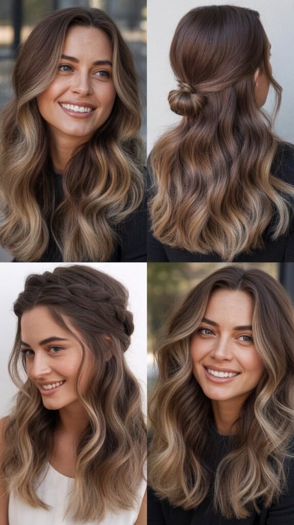 Cool Brown with Mushroom Blonde Highlights