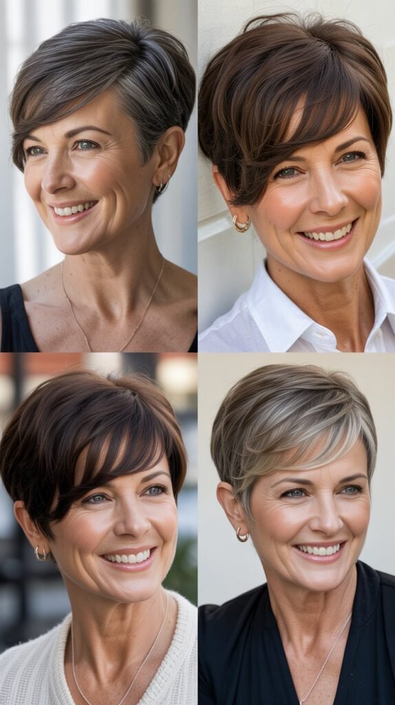 Sleek Side-Swept Pixie