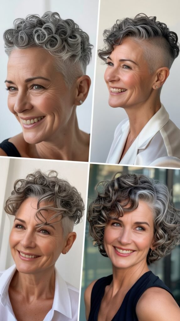 Curly Undercut Pixie