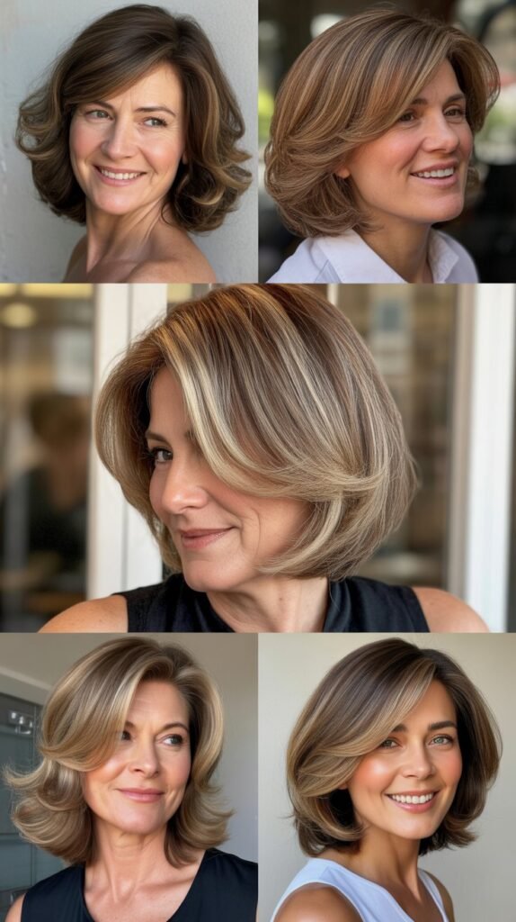 Layered Bob with Balayage Dimension