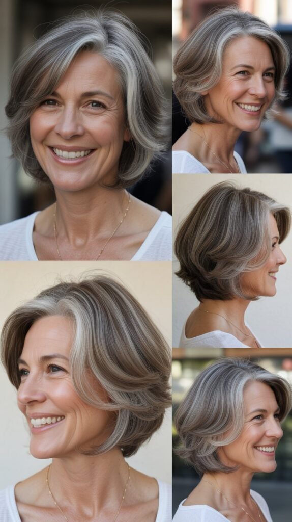 Asymmetrical Lob with Face-Framing Layers