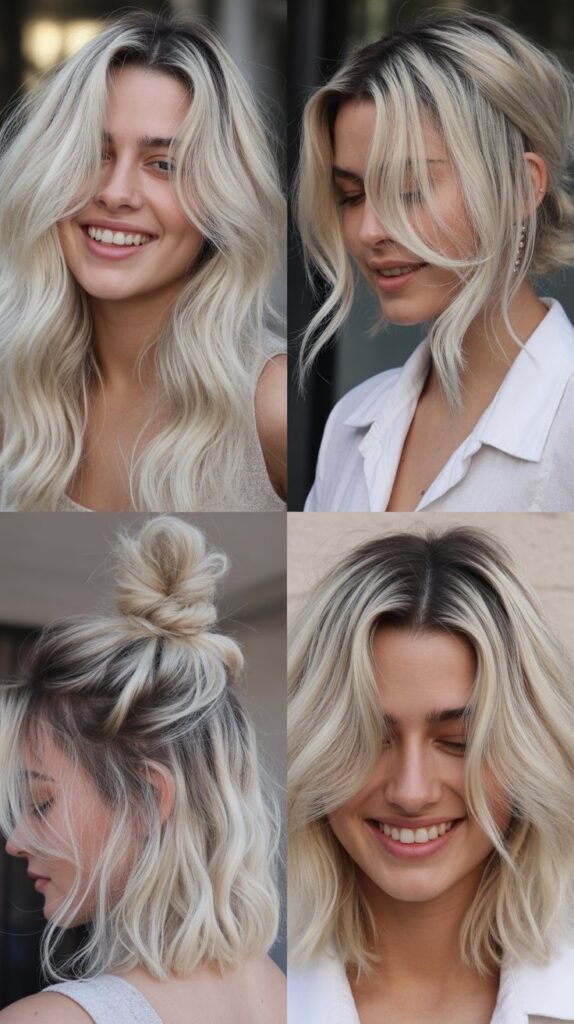  Platinum Blonde With Dark Roots