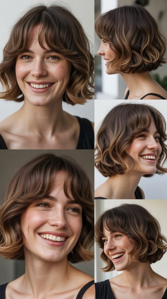 Shaggy Bob With Curtain Bangs