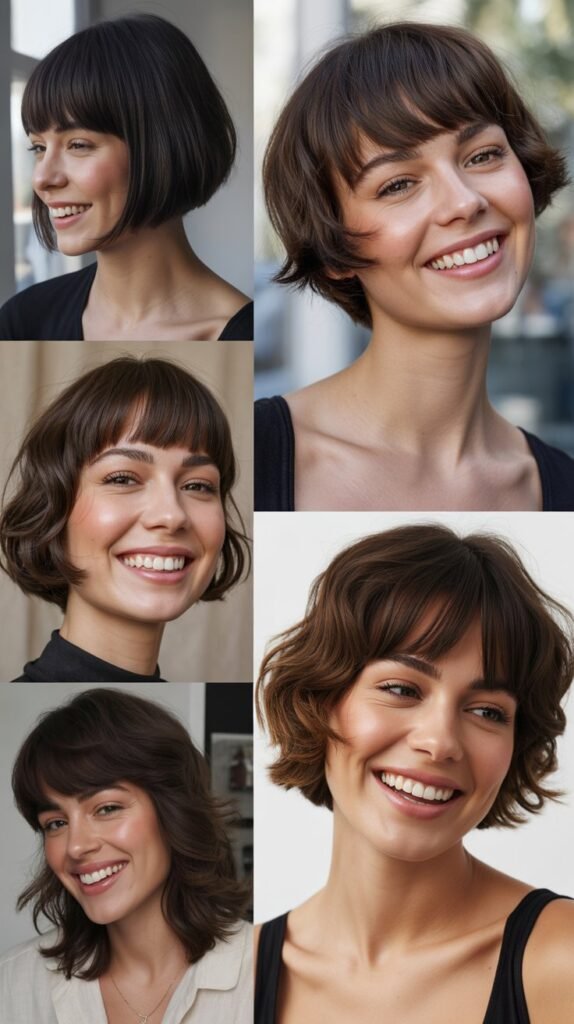 Short Crop With Long Bangs