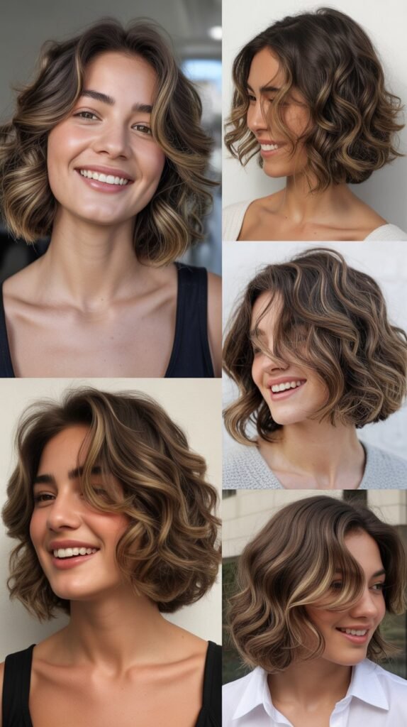 Wavy Lob With Face-Framing Layers