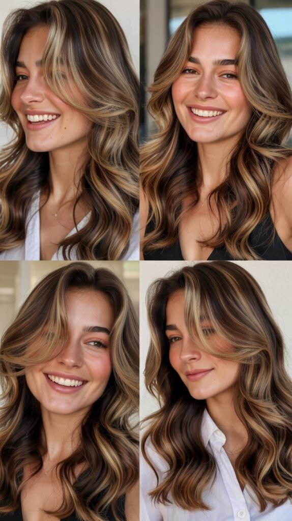 Champagne Brunette Highlights