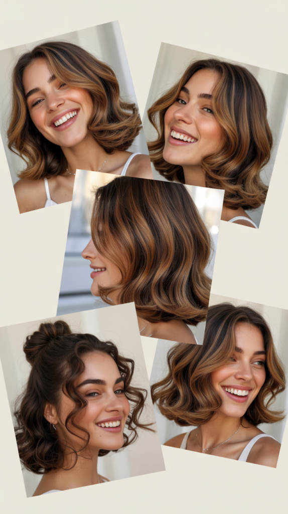 Toffee Brown Highlights for Sweet Warmth