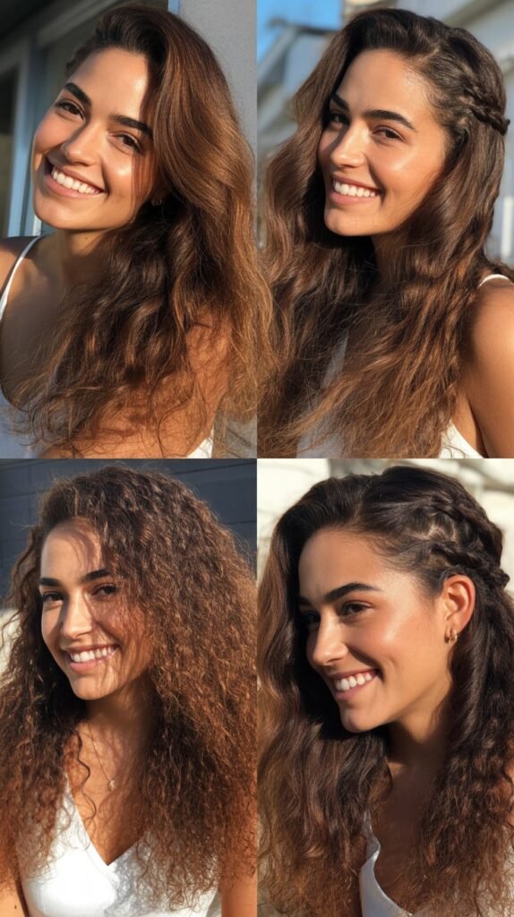  Long Brown Hair with Highlights