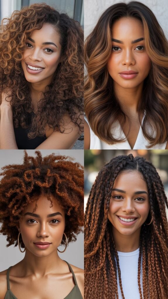 66 Stunning Brown Hair With Highlights for Black Women That Pop