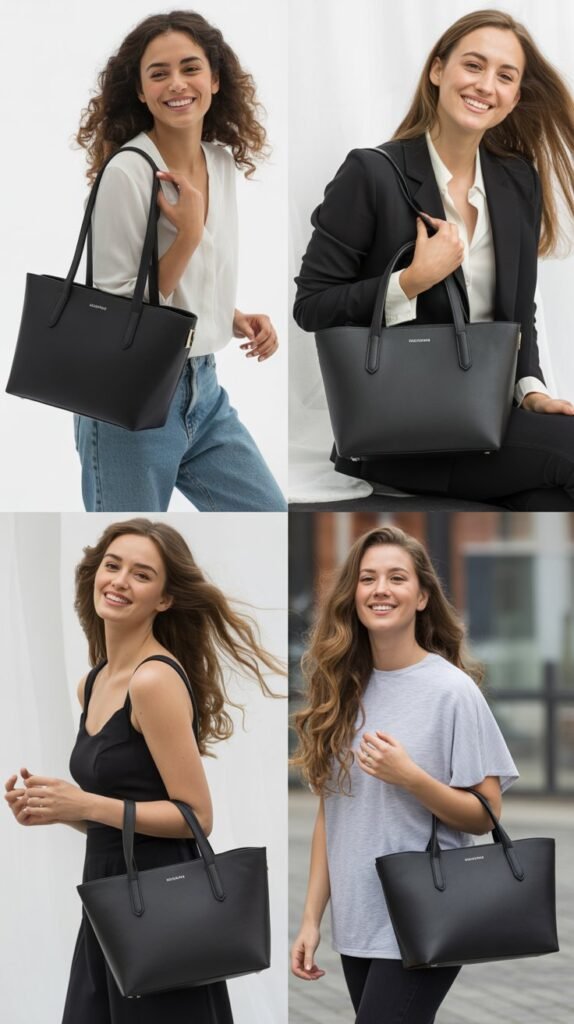 Versatile Black Handbag