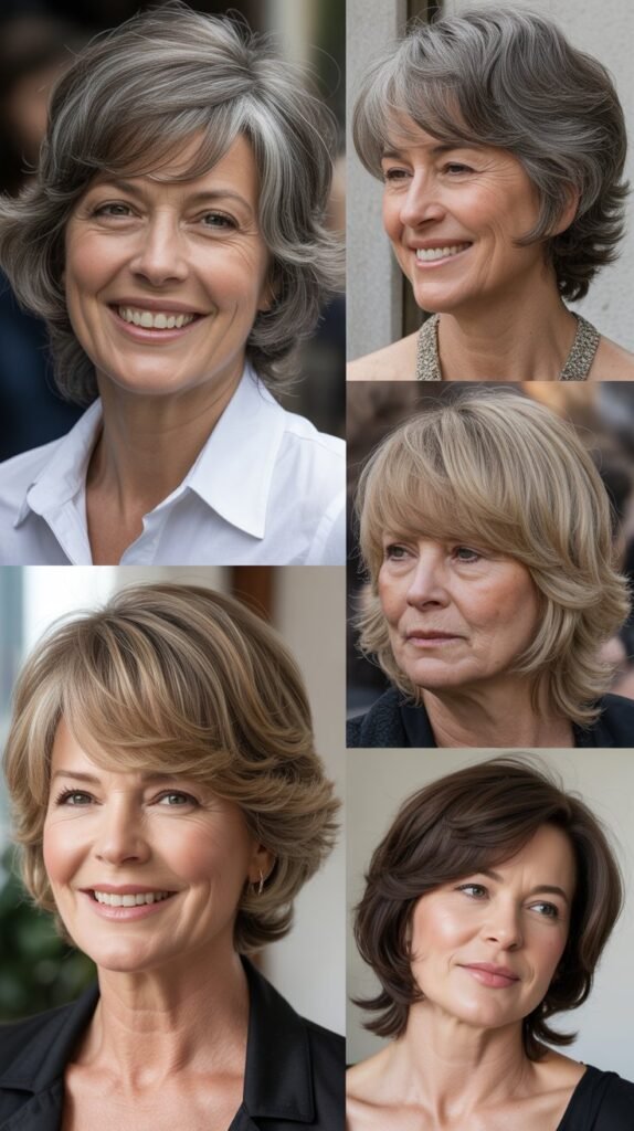  Wispy Layered Cut with Side-Swept Bangs