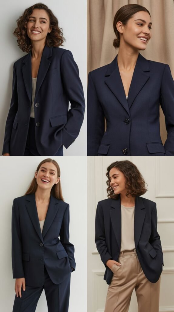 The Classic Navy Blazer and Tailored Trousers