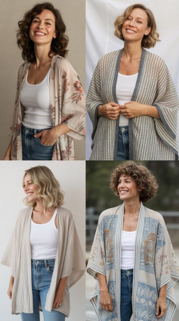  Kimono over Tank and Jeans