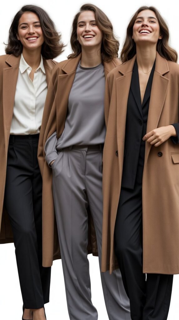 Camel Coat over Monochrome Base