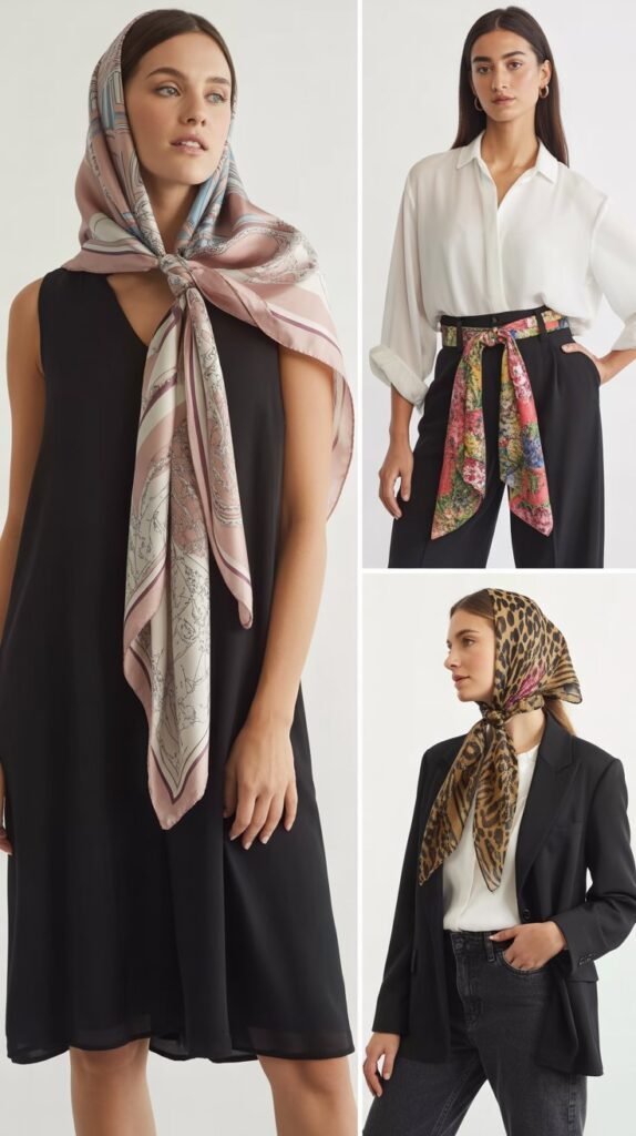 Printed Scarf as Accent