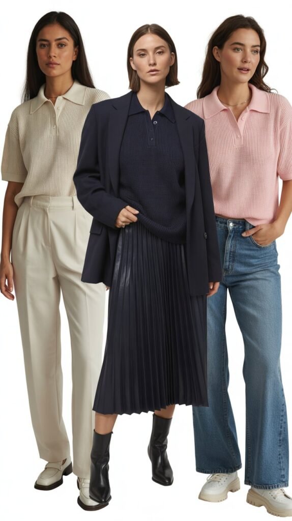 Knit Polo Shirt Styling