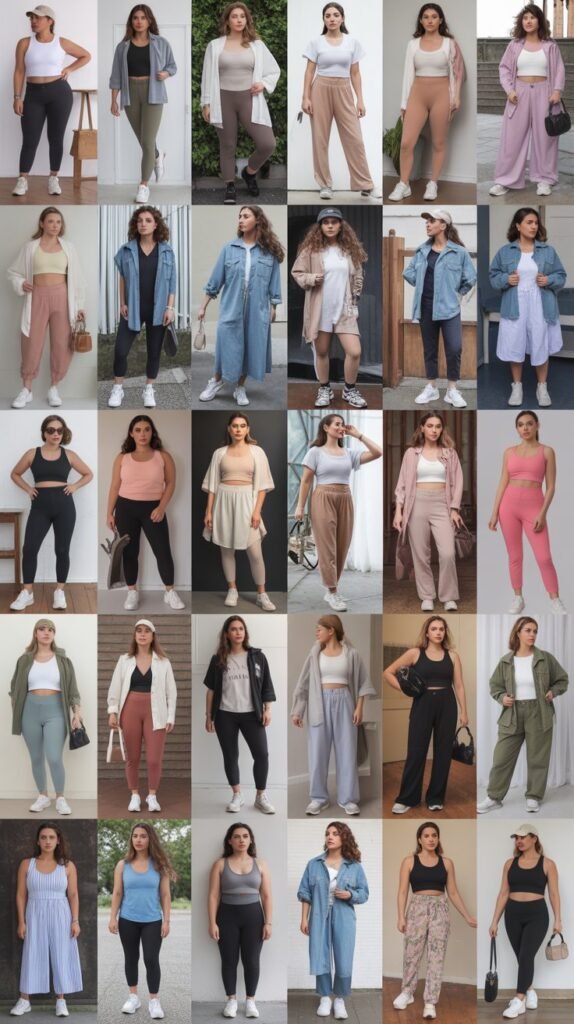 25 Sporty Chic Spring Mom Outfits for Active Plus Size Moms