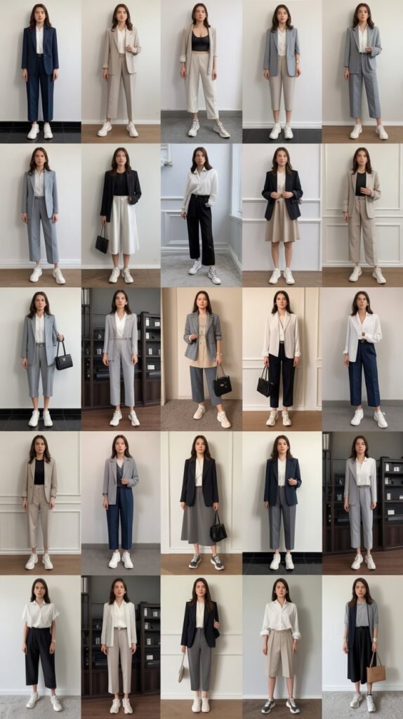 28 Office Outfits with Sneakers That Are Work Appropriate