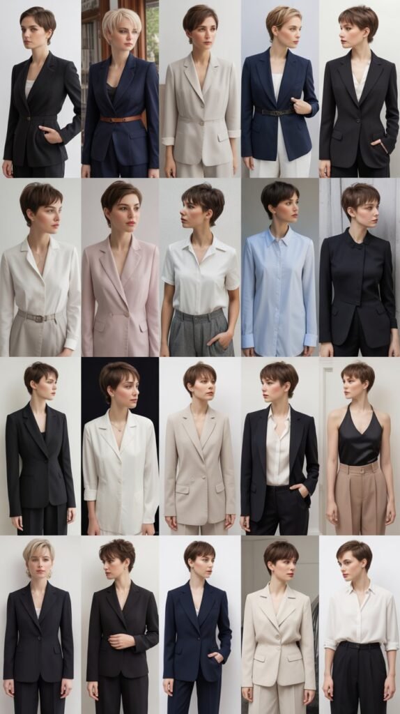 28 Polished Formal Outfits for Women With a Pixie Cut