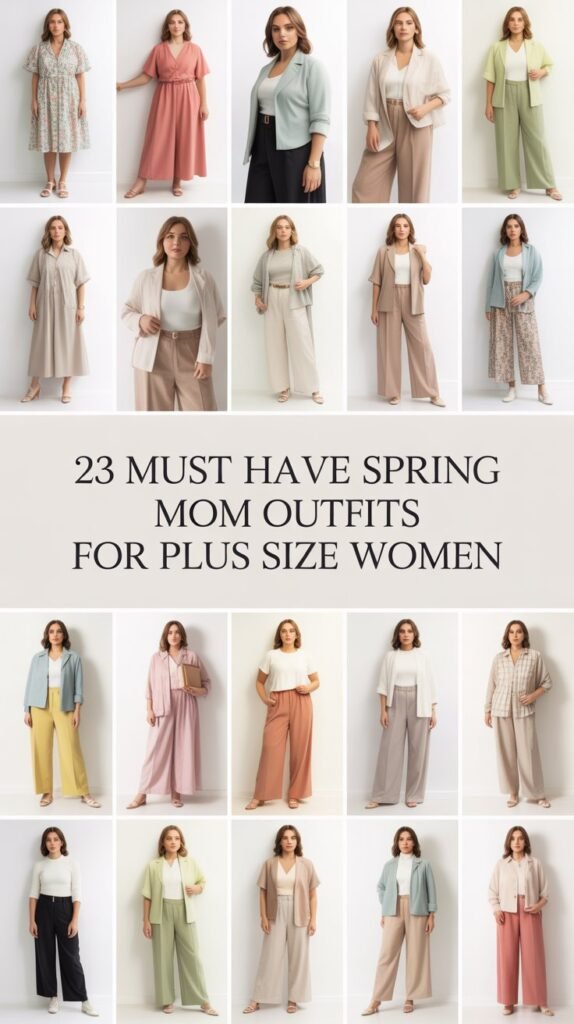 23 Must Have Spring Mom Outfits for Plus Size Women