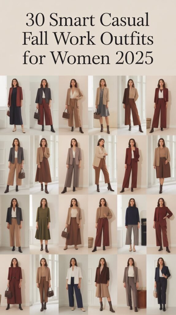 30 Smart Casual Fall Work Outfits for Women 2025