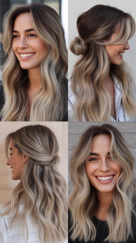 Ash Brown Base with Platinum Blonde Highlights