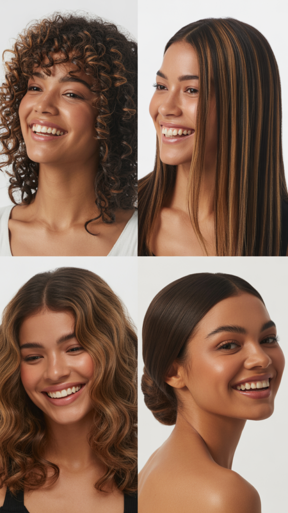 Brown Highlights Versus All-Over Color