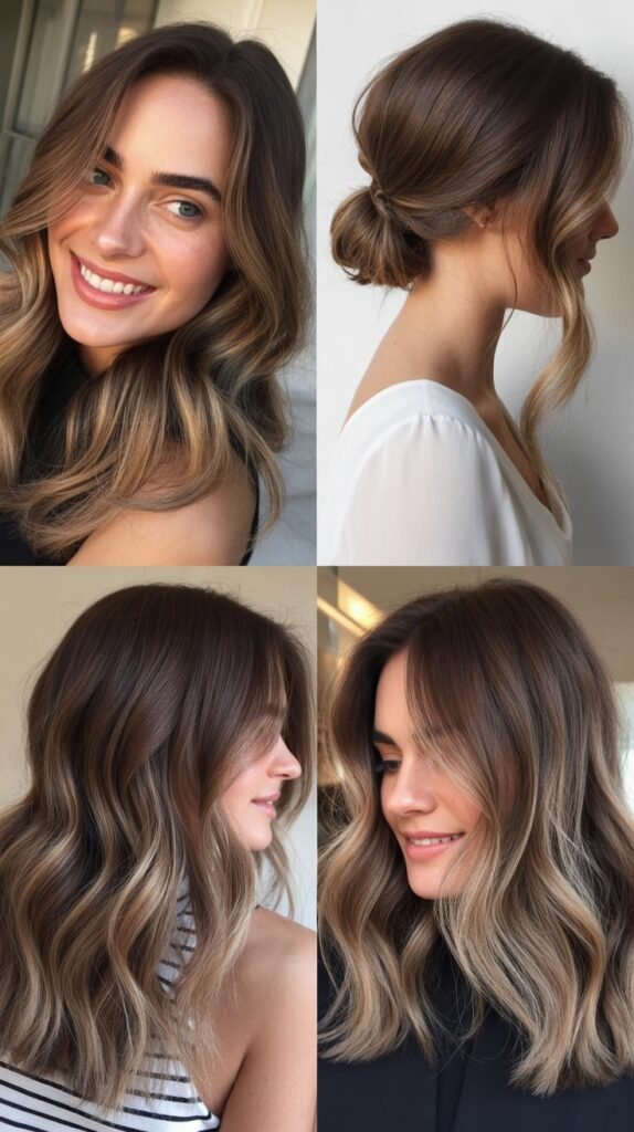 Cool Brown with Ash Balayage