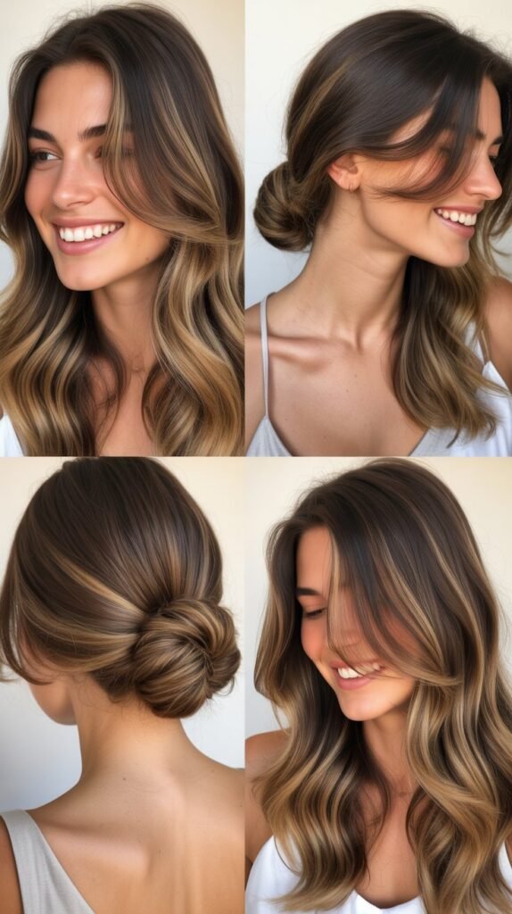 Chestnut with Golden Balayage