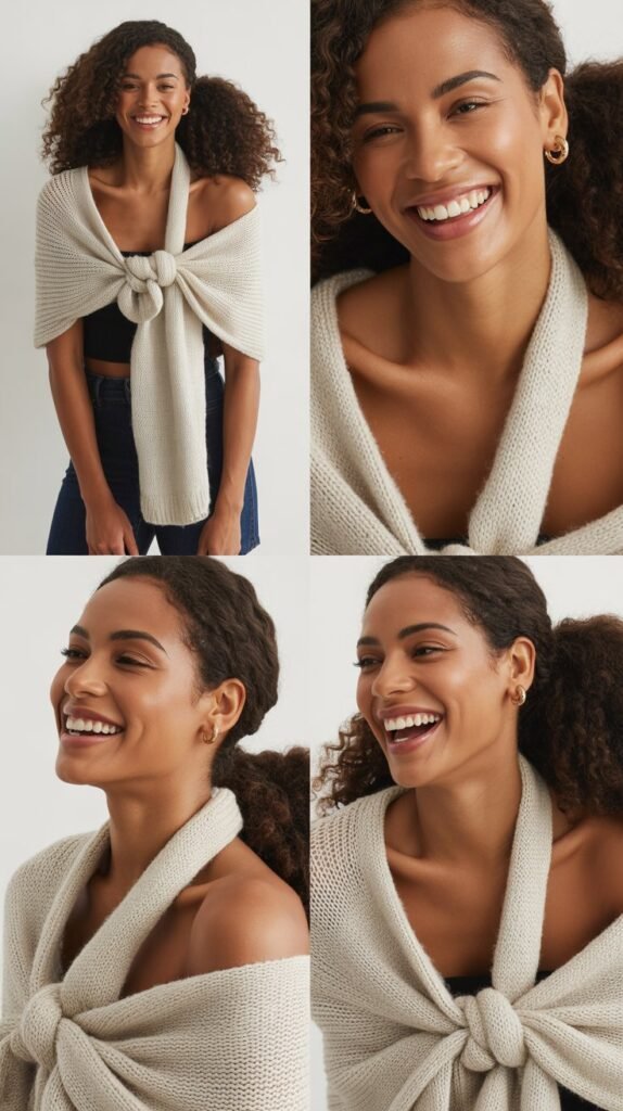 Sweater Tied Around Shoulders