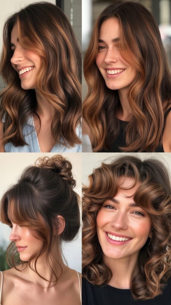 Chestnut Brown with Copper Balayage