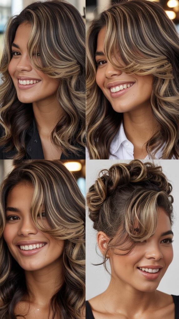  Money Piece with Metallic Tones